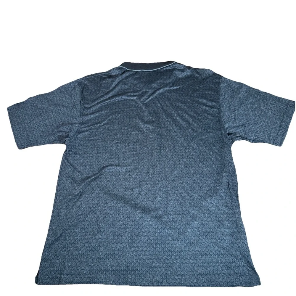 Vintage Nike Golf Shirt Men's XL Gray Herringbone Short Sleeve Cotton Polo Y2K - Picture 3 of 7
